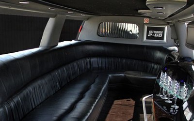 Leather seats on the Excursion Limousine