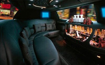 Inside a Town Car Limo from our Limousine Services